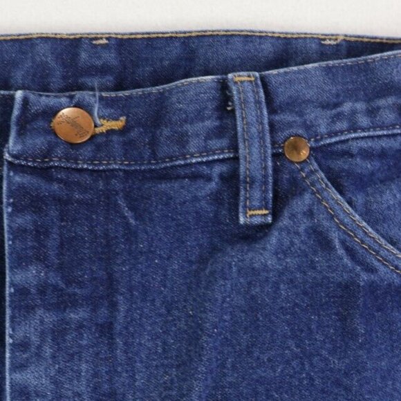 Wrangler Jeans Mens 36x34 (Fits 34x33.25) Blue Cowboy Cut Dark Wash - Picture 3 of 10